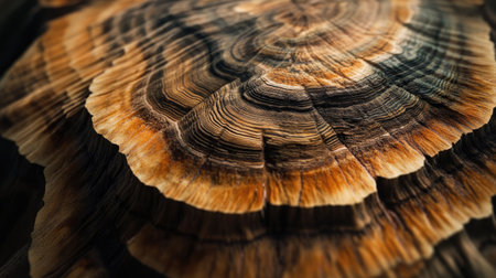Explore the intricate textures and patterns of a tree trunk in this stunning close-up shot, showcasing the natural beauty and vibrant colors of wood.の素材
