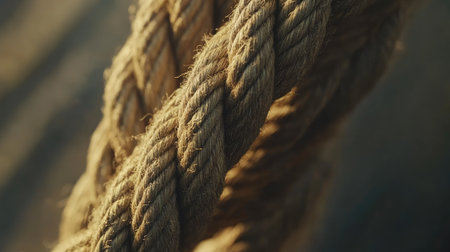 A detailed close-up of natural fiber rope showcasing its beautiful texture and intricate pattern, perfect for various artistic and design applications.の素材