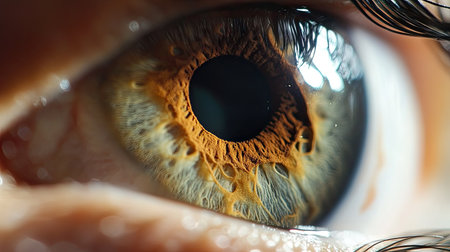 A close-up view of a cataract surgery incision, showing the delicate procedure performed by the surgeon.の素材