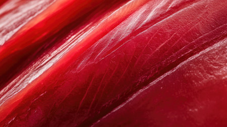 A close-up of a bluefin tuna fillet with a simple, clean backdrop. The unobstructed area around the fillet is perfect for text placement.の素材