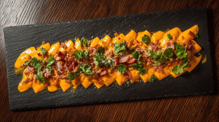 A vibrant presentation of canederli pasta dish topped with fresh herbs, making it a perfect choice for gourmet dining or culinary inspiration.の素材