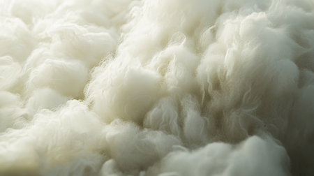 This image showcases a soft and fluffy white texture, ideal for conveying warmth and comfort. Perfect for backgrounds or textile designs.の素材