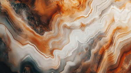 Explore the stunning beauty of a beautifully polished agate stone with smooth textures and vibrant colors. This abstract background features natural patterns that evoke elegance and depth.の素材