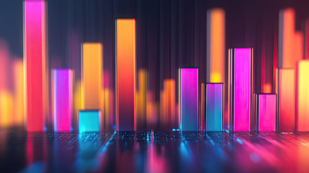Top view of a bar graph with varying heights of bars and an open space at the bottom for additional text or data insights. -の素材