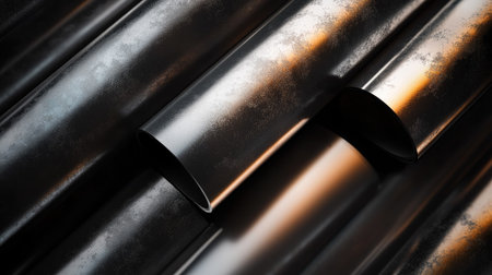 Discover an abstract industrial background featuring smooth metallic textures and rich colors. Ideal for creative projects, this image brings a contemporary touch with its elegant design.の素材