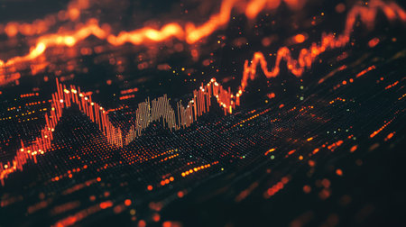 Explore an abstract composition featuring dynamic patterns and vibrant colors. This visually stunning artwork captures the essence of movement and energy in a modern digital design.の素材