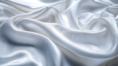 Tapered fabric folds with a smooth background, leaving room for copy.の素材