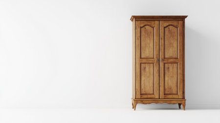 Discover a charming brown wardrobe cabinet, perfect for enhancing any interior space. Ideal for storage and adding a classic touch to your home decor.の素材