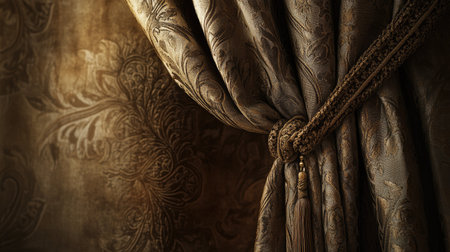 Discover an elegant fabric texture in warm tones, perfect for enhancing home decor, interior design projects, or creating a cozy ambiance.の素材