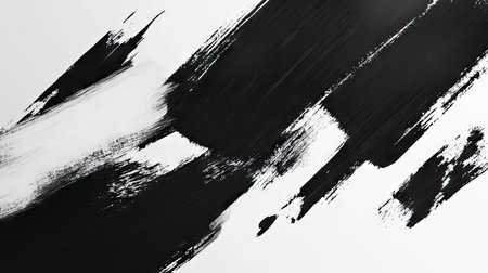Minimalist abstract background with monochrome brush strokes, modern and clean designの素材