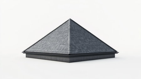 A modern roof design mockup showcasing a sleek and stylish geometric structure. The clean lines and texture offer an innovative look for architectural projects.の素材