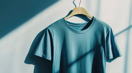 A stylish deep blue shirt designed for both men and women, perfect for casual wear. This lightweight, comfortable fabric complements any wardrobe.の素材