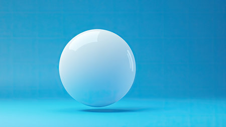 3D white speech bubble illustration with a blue gradient background, representing conversation, digital communication, or social networking.の素材