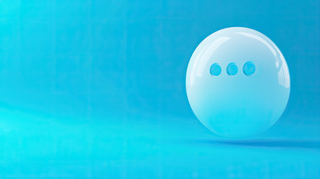 Bright 3D white chat bubble against a vibrant blue background, ideal for visualizing messaging, online interactions, or chat features. -の素材