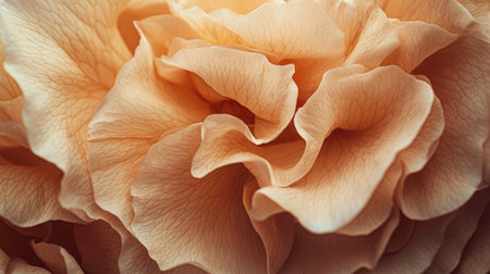 A macro image of a white rose's delicate petals, with soft natural lighting and plenty of space for text.の素材