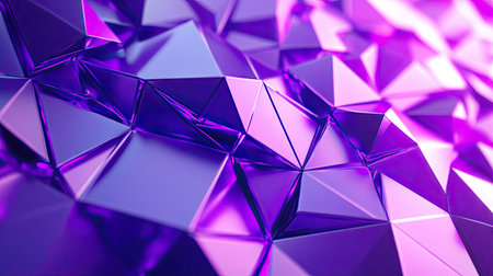 Abstract geometric background featuring vibrant violet triangular cells and polygons, perfect for contemporary digital design projects.の素材