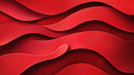 Bold red abstract design with smooth gradients and textured elements, perfect for striking gift cards, covers, and posters.の素材