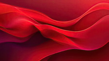 Bold red abstract design with smooth gradients, ideal for creating impactful gift cards, covers, or posters.の素材