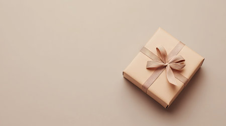 Elegant mailer box with a surprise gift package, isolated on a light color background. Suitable for showcasing gift packaging and delivery options.の素材