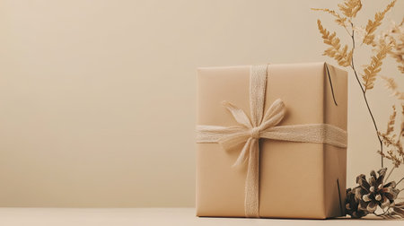 Mailer box with a surprise gift package, placed on a light color background. Ideal for promoting gift ideas and packaging designs.の素材