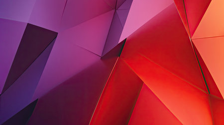 Modern abstract geometric background with a red-purple gradient, ideal for stylish and contemporary projects.の素材