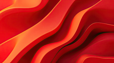 Red abstract background featuring bold patterns and smooth transitions, ideal for creating impactful gift cards, covers, and posters.の素材