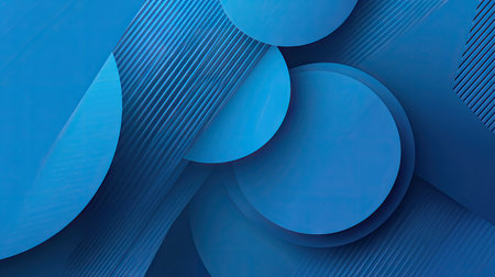 Abstract blue background with a modern geometric design and minimal shapes. Suitable for booklets, brochures, banners, posters, websites, flyers, and covers.の素材