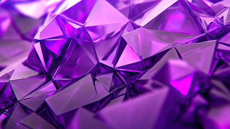 Abstract geometric background featuring vibrant violet triangular cells and polygons, perfect for contemporary digital design projects.の素材
