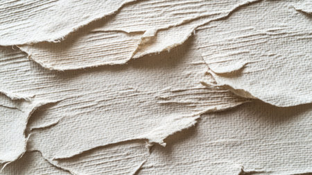 Close-up image showcasing textured layers of white paper with natural creases, perfect for backgrounds, art projects, or design inspiration.の素材
