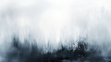 This abstract image features a misty landscape in soft gray and black tones, creating a calm and tranquil atmosphere perfect for artistic projects.の素材