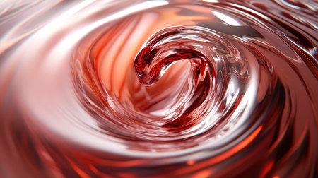 Close-up of a wine glass with a swirling red wine, capturing the motion and depth. -の素材
