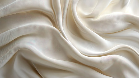 Elegant drapery of soft fabric, flowing gracefully in the background with a smooth texture.の素材