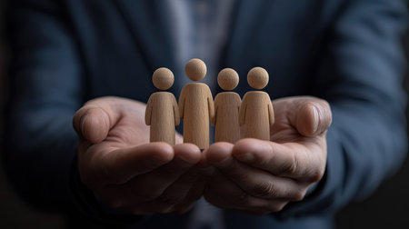 CRM. Customer network relationship management concept, Businessman hold of global structure customer network technology, Data exchanges development. customer service, Banking, Business strategy.の素材