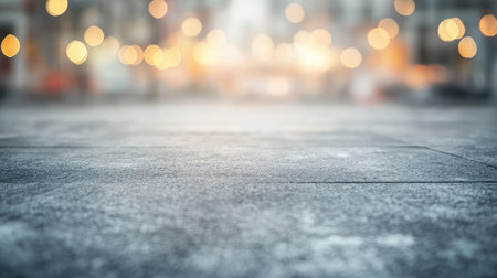 Empty space of Concrete floor grunge texture with light bokeh in background. -の素材