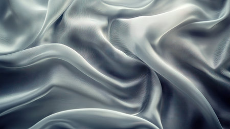 Luxurious silk fabric in motion, creating elegant waves and a flowing background in soft hues.の素材