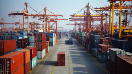 Shipping the container and Trade Portの素材