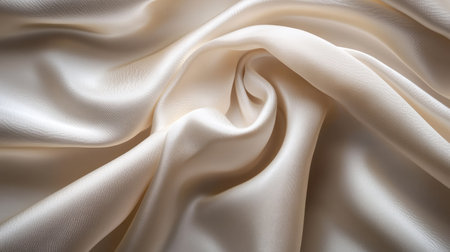 Smooth, flowing fabric with an elegant drape, forming a soft and luxurious background. -の素材