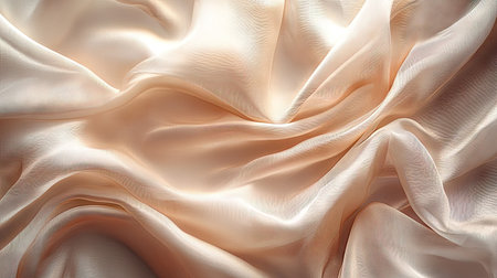 Soft, flowing fabric background with an elegant drape, creating a sense of movement and grace. -の素材
