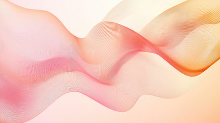 Abstract peach background featuring elegant wavy lines, ideal for a modern and appealing vector illustration for banners or posters. -の素材