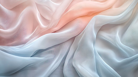 Soft, flowing cloth in pastel shades, creating an elegant and serene background.の素材