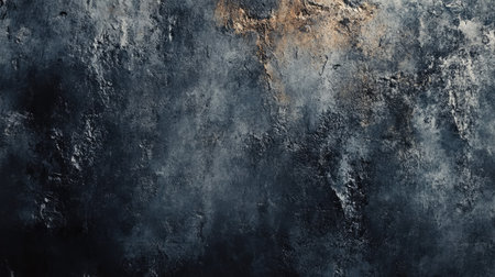 A moody, dark concrete texture background with a matte finish, suitable for creating dramatic and bold design banners.の素材