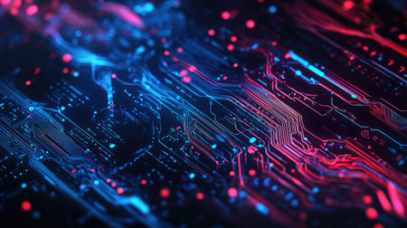 Abstract technology background for Big Data with a futuristic and hand-drawn digital illustration. Emphasizes data mining and management concepts. Perfect for tech-related content and visuals.の素材