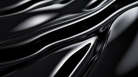 Black background with a sleek, polished effect, ideal for creating an elegant and professional design aesthetic. -の素材