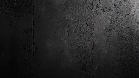 Dark concrete texture background with subtle variations in tone, ideal for a sophisticated, understated design banner element.の素材