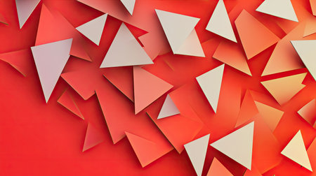 Modern abstract background with repeating triangles and shadow details, perfect for enhancing web pages and banner designs.の素材