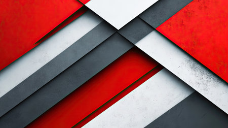 Elegant abstract design showcasing a mix of red, gray, and white with generous blank space. Perfect for creating modern and futuristic banners, presentations, and visual content. -の素材