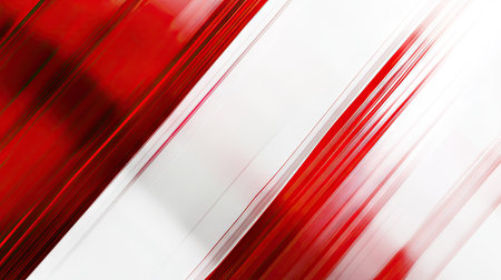 Red and white stripe lines on a smooth gradient white background. Abstract and modern design ideal for use in web banners, posters, and creative projects. -の素材
