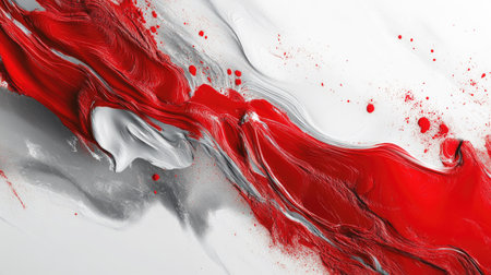 Stylish abstract design combining red and gray tones with a clean white backdrop and ample blank space. Perfect for professional banners, presentations, and modern visuals.の素材
