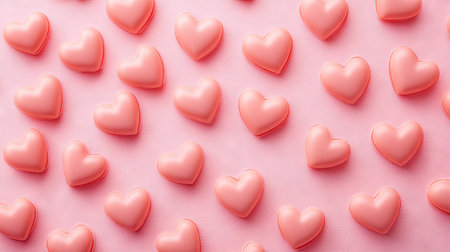 A delightful pink background filled with sweet hearts, perfect for celebrating love on Valentine's Day or Mother's Day, with a soft and tender design.の素材