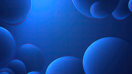 Abstract blue gradient round shapes with light Neumorphism effects. Clean, simple design perfect for banners and posters. Vector illustration.の素材